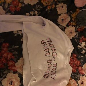 Pretty little thing cropped sweatshirt